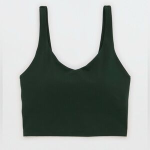 Dark Green Longline Sports Bra